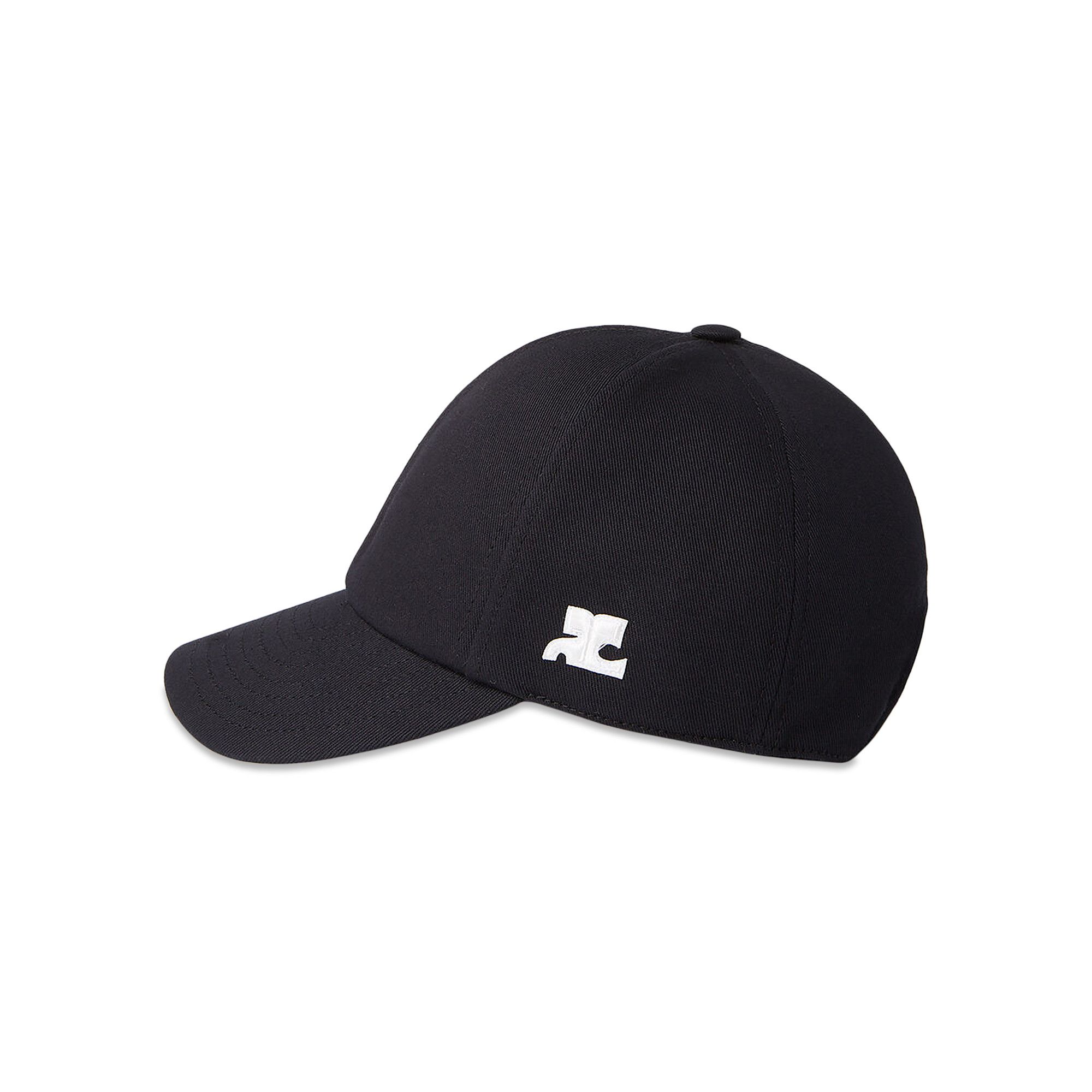 ★Courreges★ Logo Patch Wool Baseball Cap Black 323ACT002WO Caps & Hats Men - courrèges