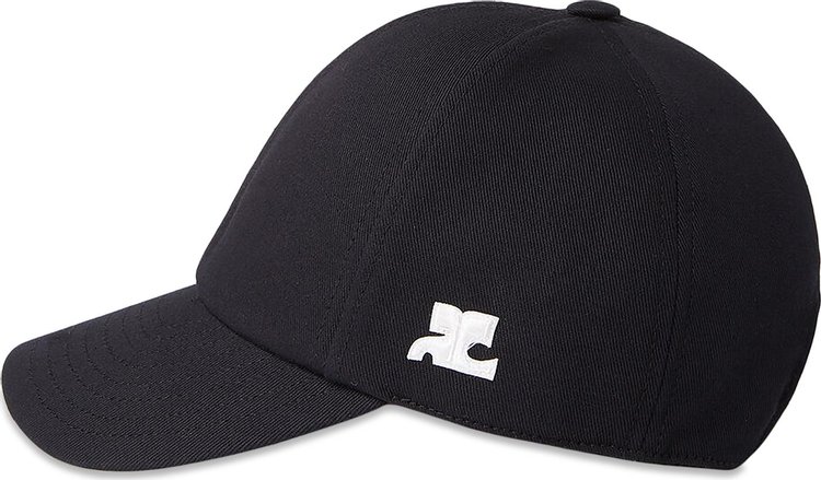 Courreges Logo Patch Cap Black