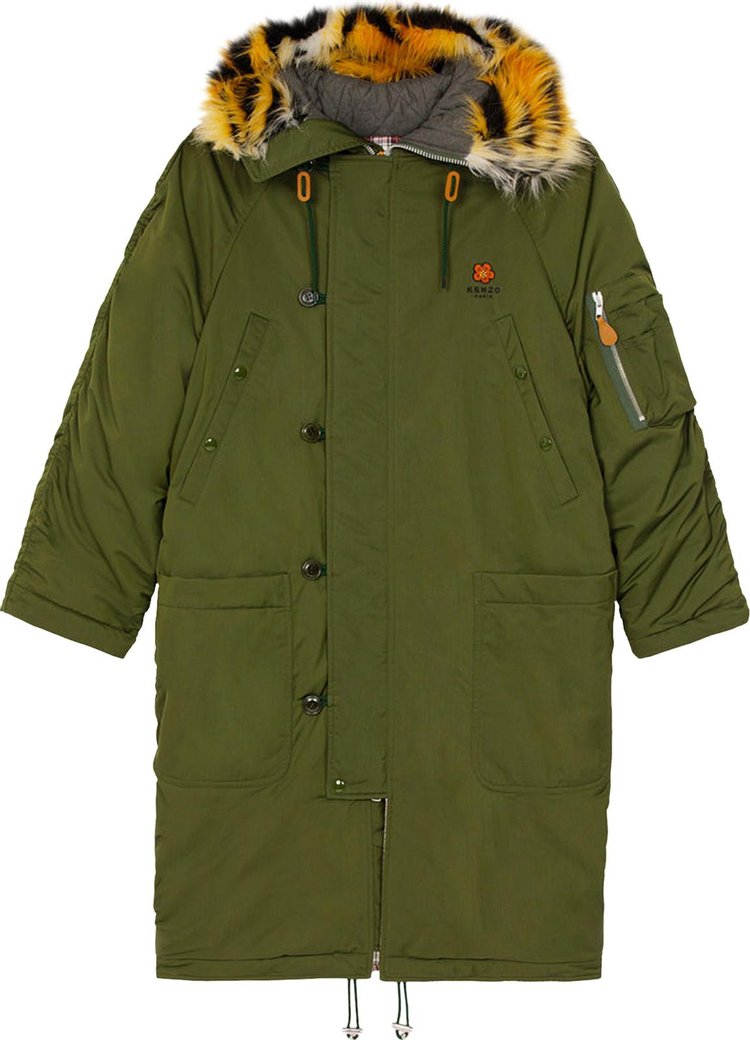 Kenzo Long Winter Parka Dark Khaki