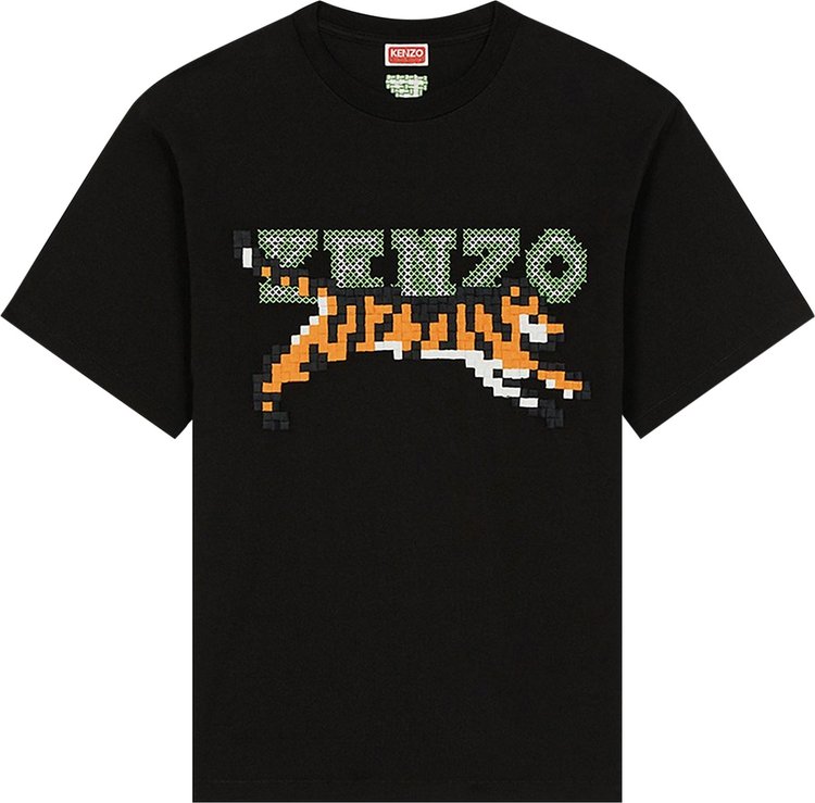Kenzo Pixel Tiger Classic T-Shirt 'Black'