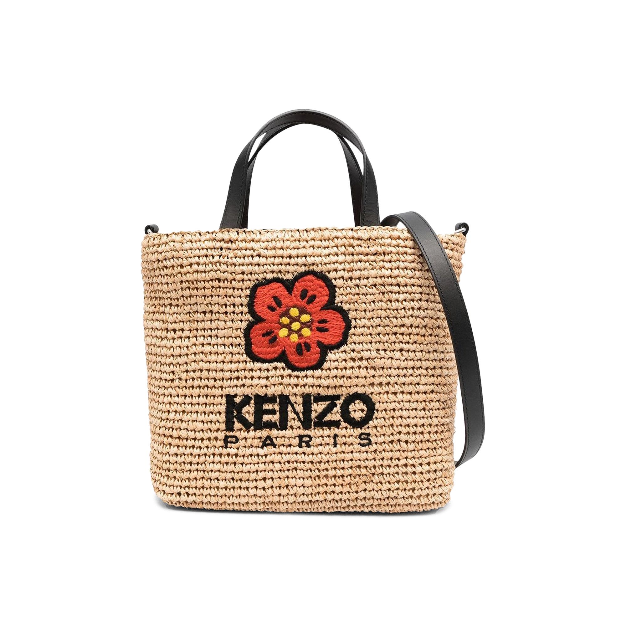 Buy Kenzo Small Raffia Tote Bag 'Black' - FD52SA560F02 99A | GOAT