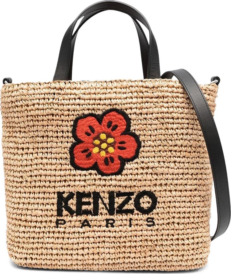 Kenzo Small Raffia Tote Bag 'Black'