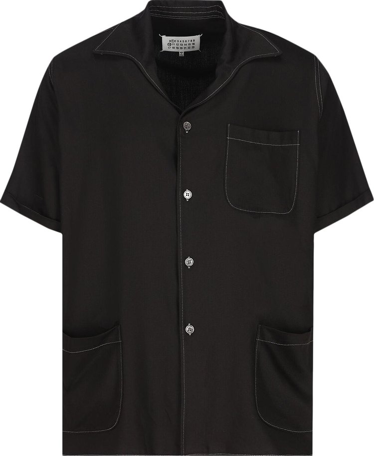Maison Margiela Camp Collar Button Down Shirt 'Black'