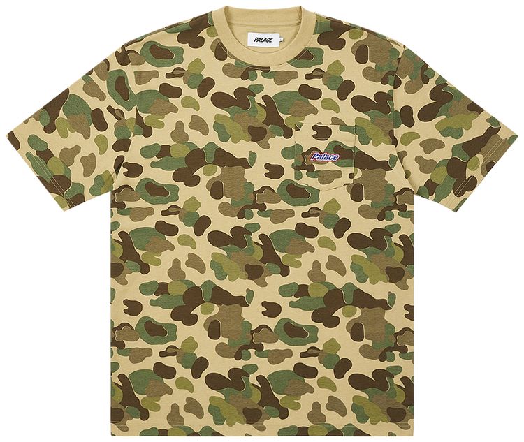 Palace Embroidered Pocket T Shirt Duck Camo