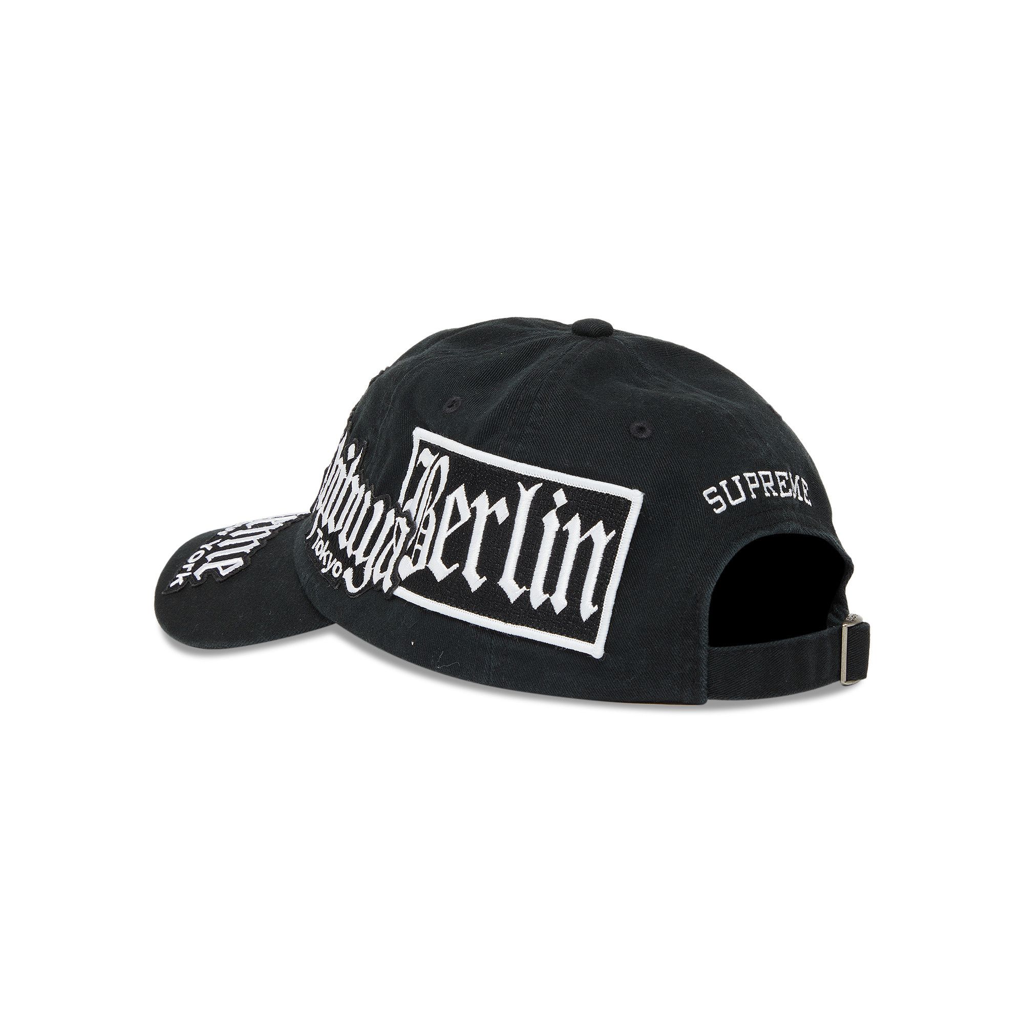 Buy Supreme City Patches 6-Panel 'Black' - SS23H71 BLACK | GOAT