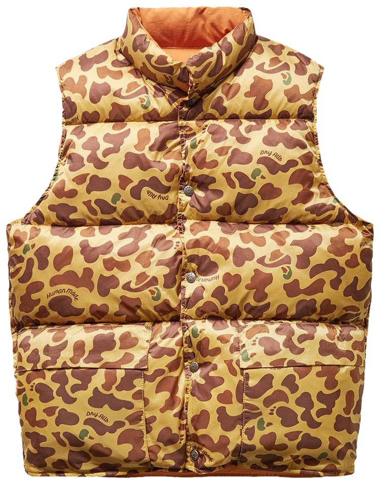 Human Made Reversible Down Vest Orange