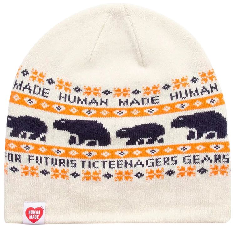 Human Made Jacquard Beanie White