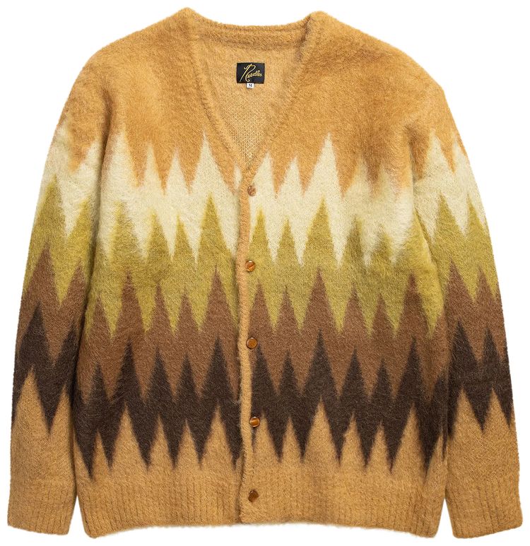 Needles Mohair Zigzag Cardigan Yellow