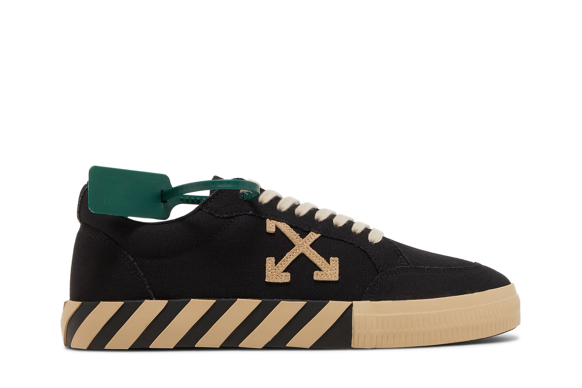 Size 6.0 Off White Vulc Sneaker Black Beige