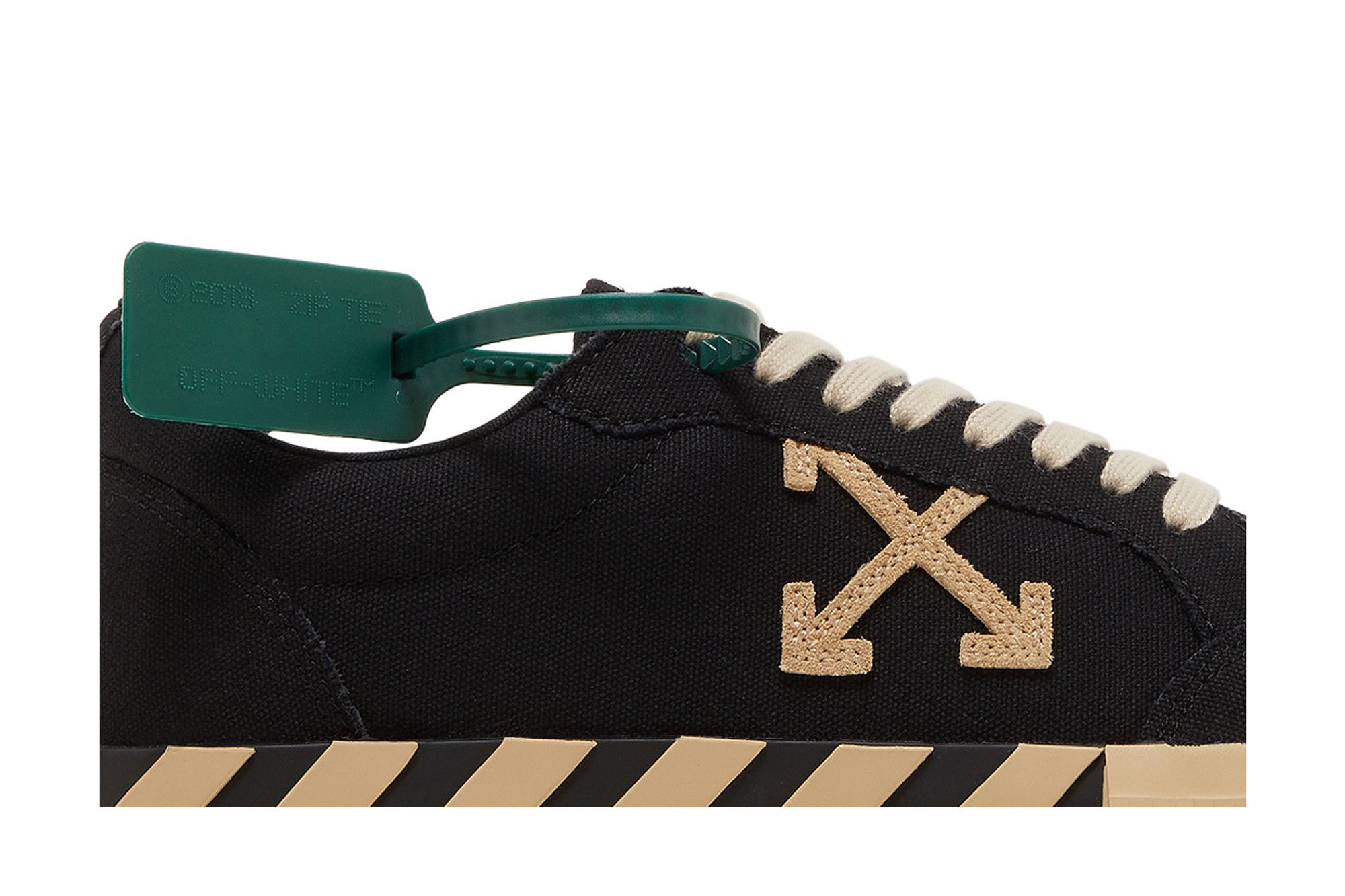 Size 7.0 Off-White Vulc Sneaker 'Black Beige'