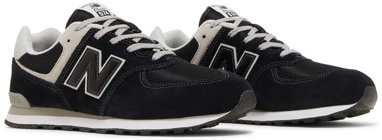 New Balance 574 Big Kid Core Pack   Black White
