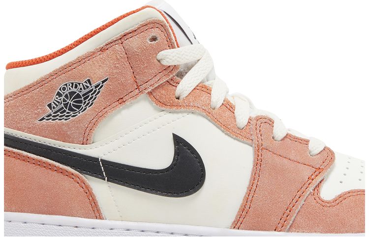 Air Jordan 1 Mid SE GS Orange Suede