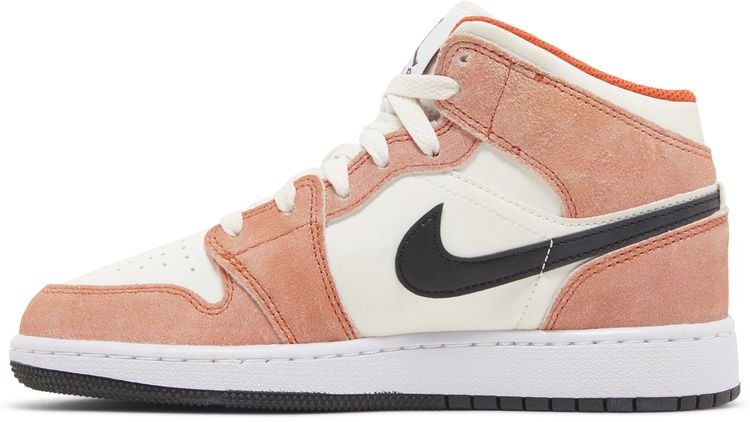 Air Jordan 1 Mid SE GS Orange Suede