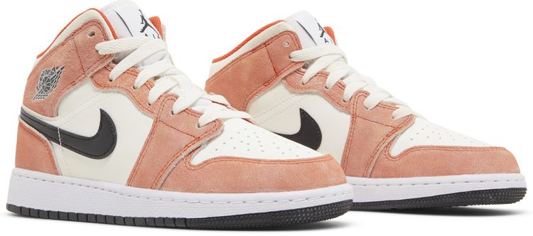 Air Jordan 1 Mid SE GS Orange Suede