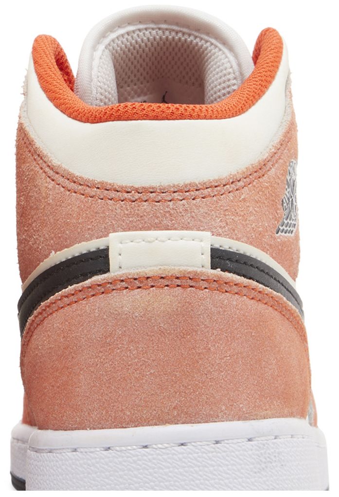 Air Jordan 1 Mid SE GS Orange Suede