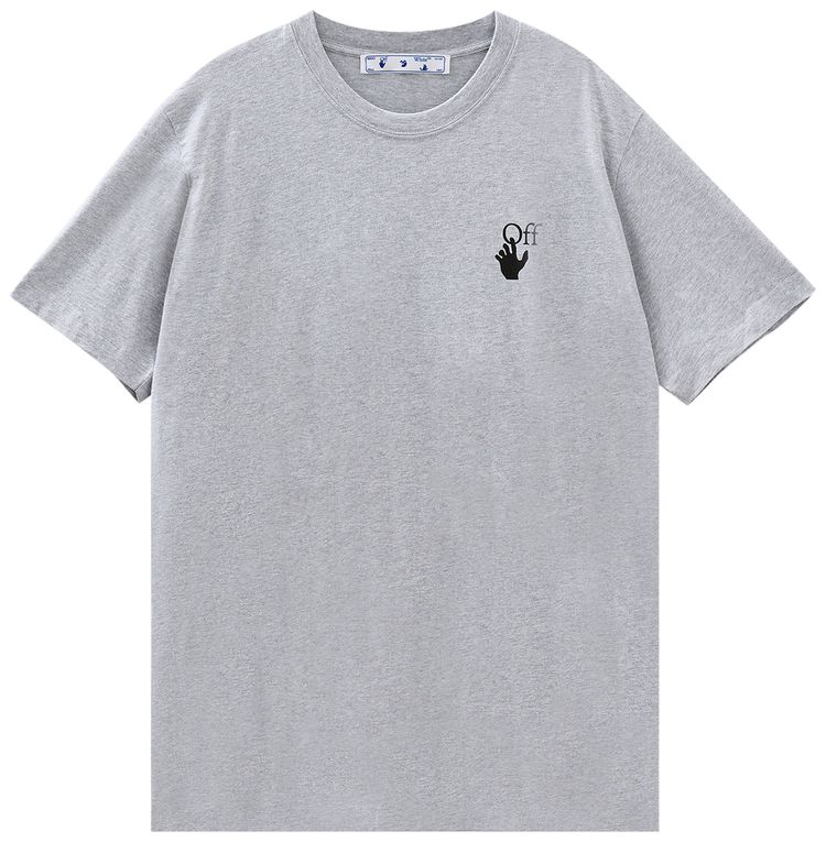 Off White Marker Slim Tee GreyRed