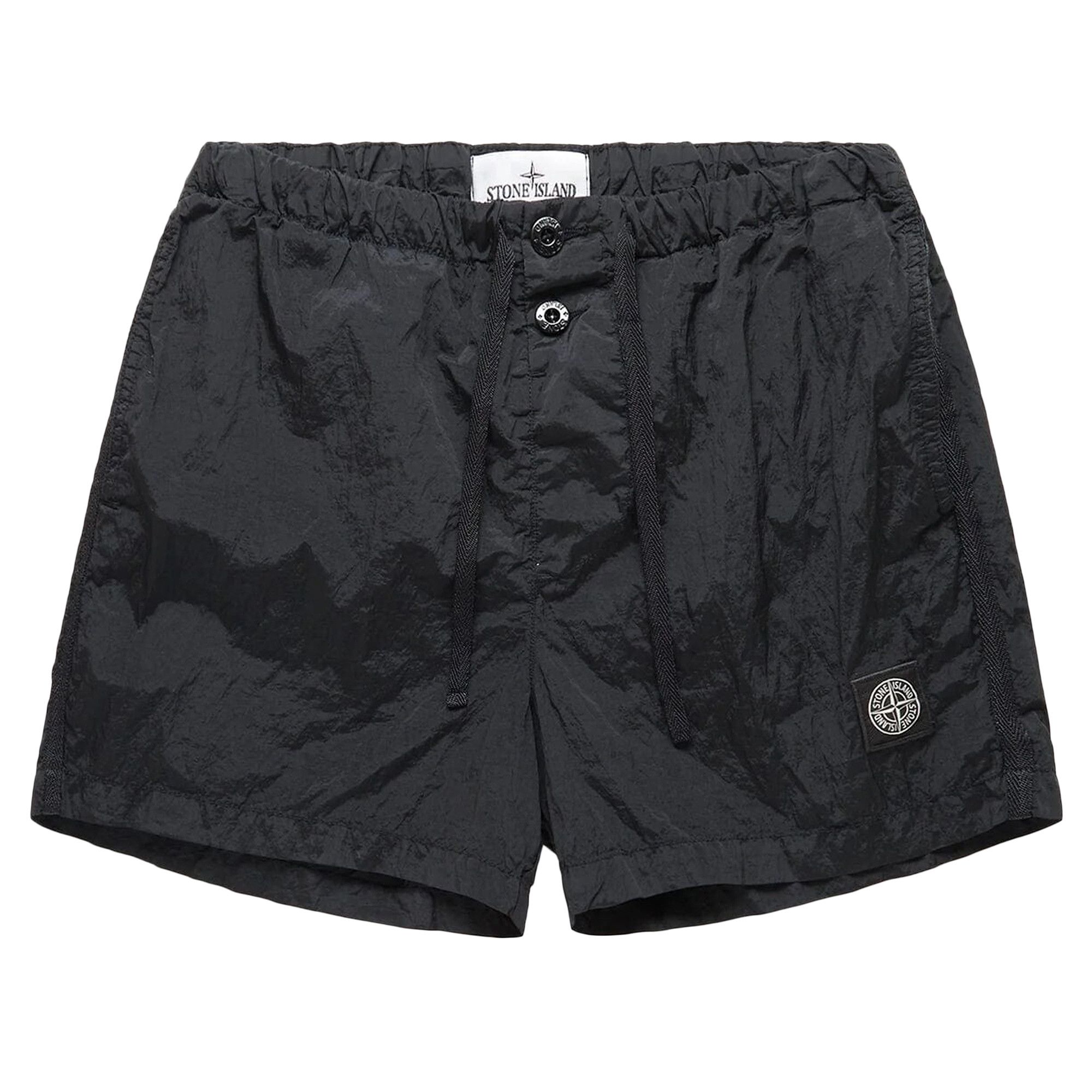 Buy Stone Island Nylon Metal Beach Shorts Black 1015B0643