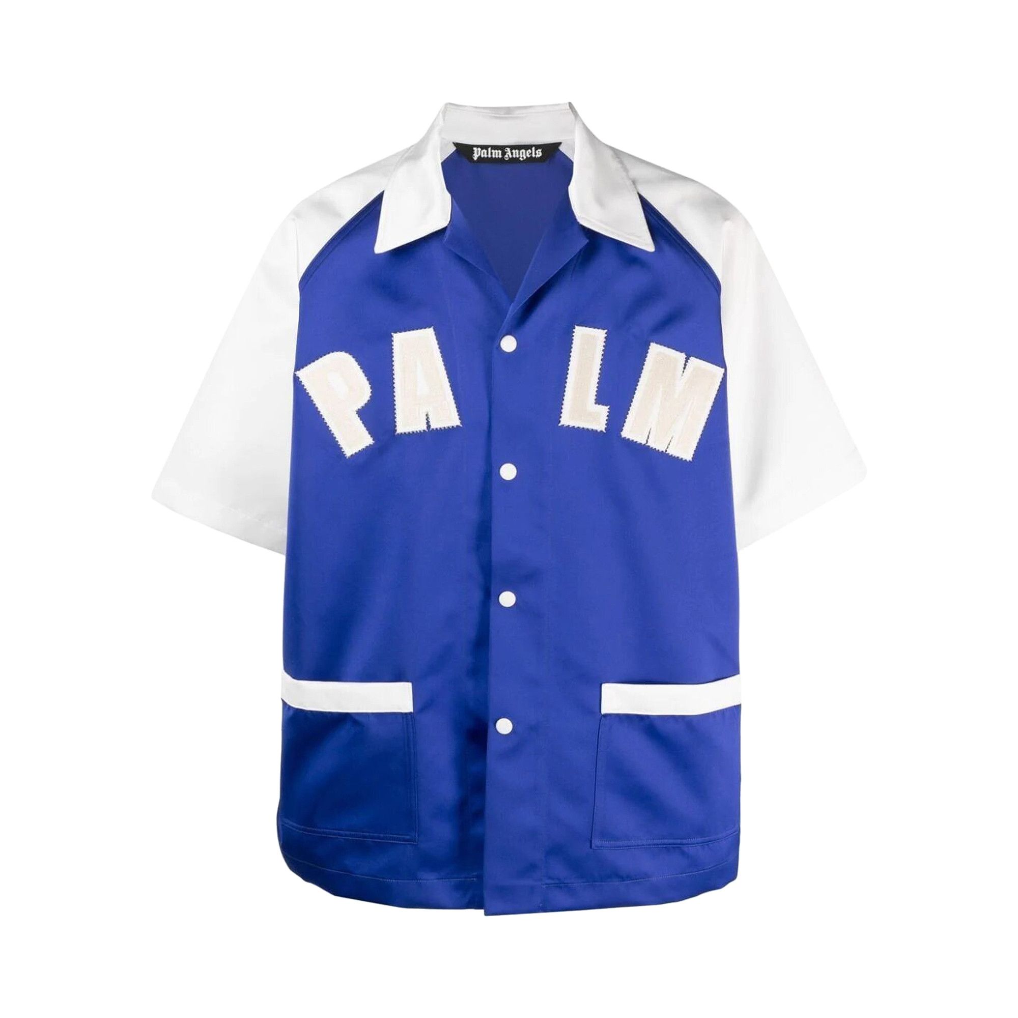 Palm Angels ベースボール ボーリングシャツ Buy Palm Angels Palm Baseball Bowling Shirt 'Blue/White