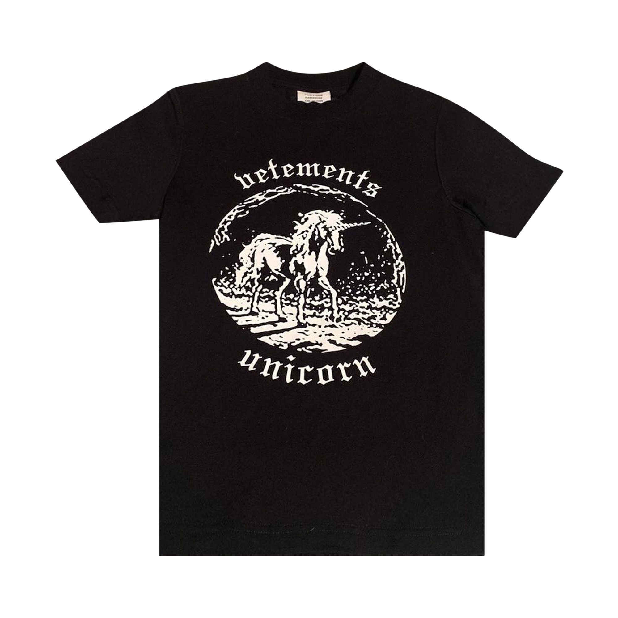 Buy Vetements Double Unicorn T-Shirt 'Black' - UE63TR991B BLAC