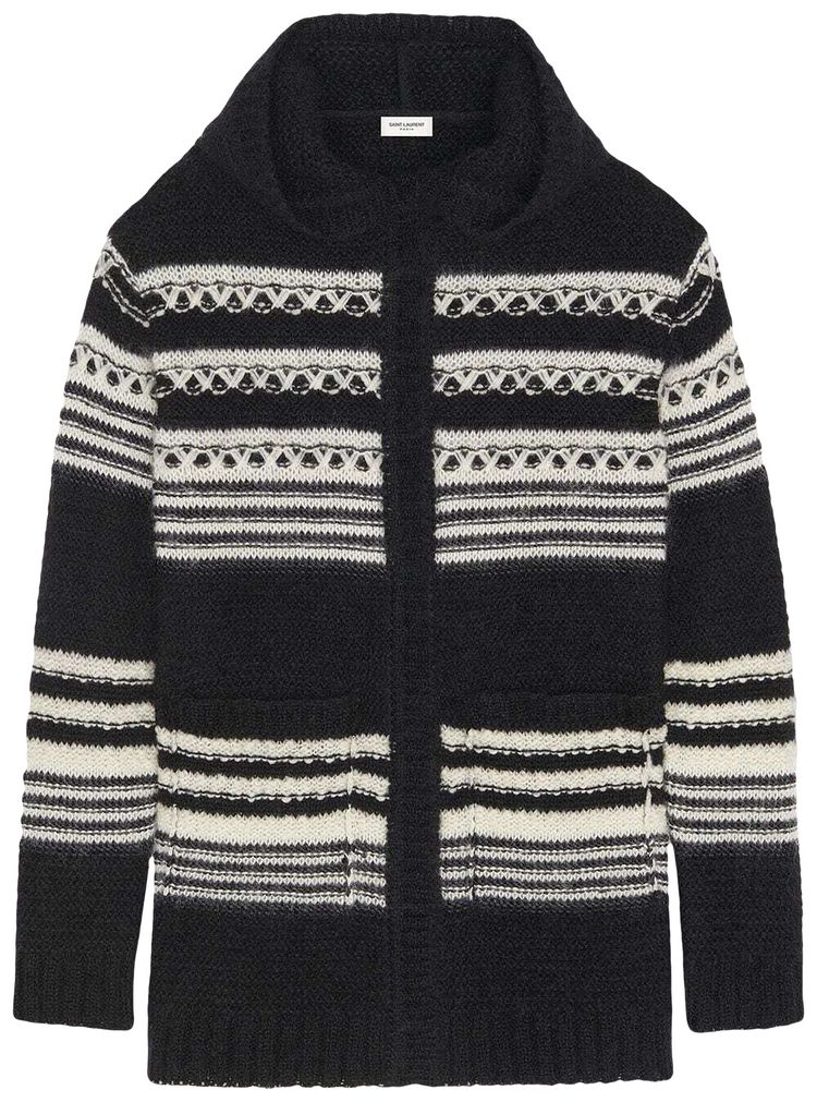 Saint Laurent Baja Cardigan 'Black/Natural'