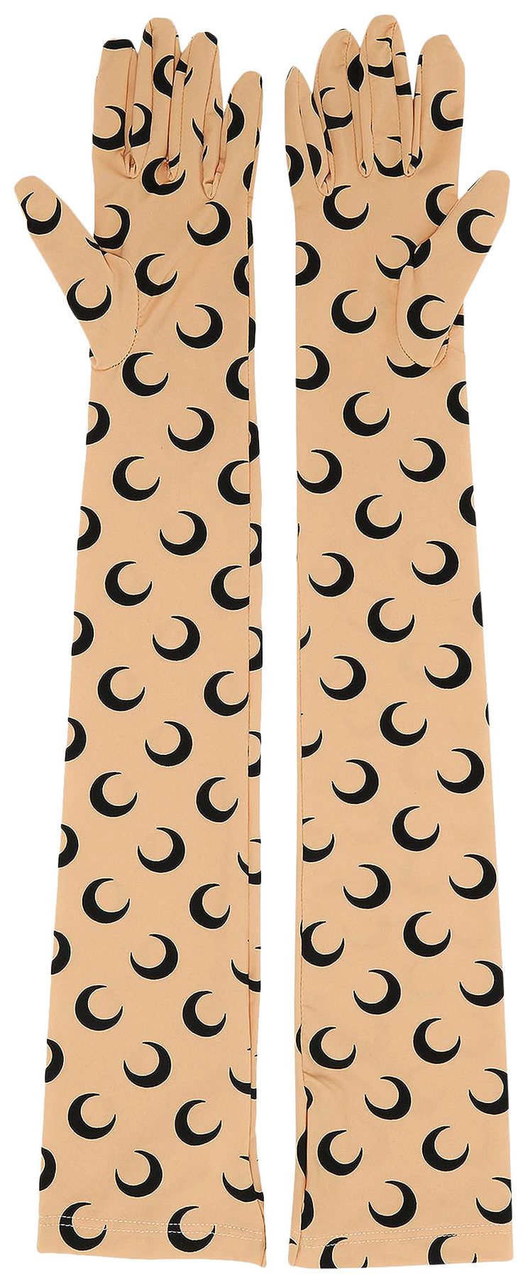 Marine Serre Regenerated All Over Moon Gloves BlackTan