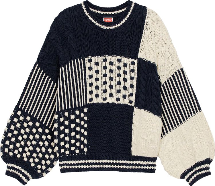 Kenzo Mixed Cable Jumper 'Midnight Blue'