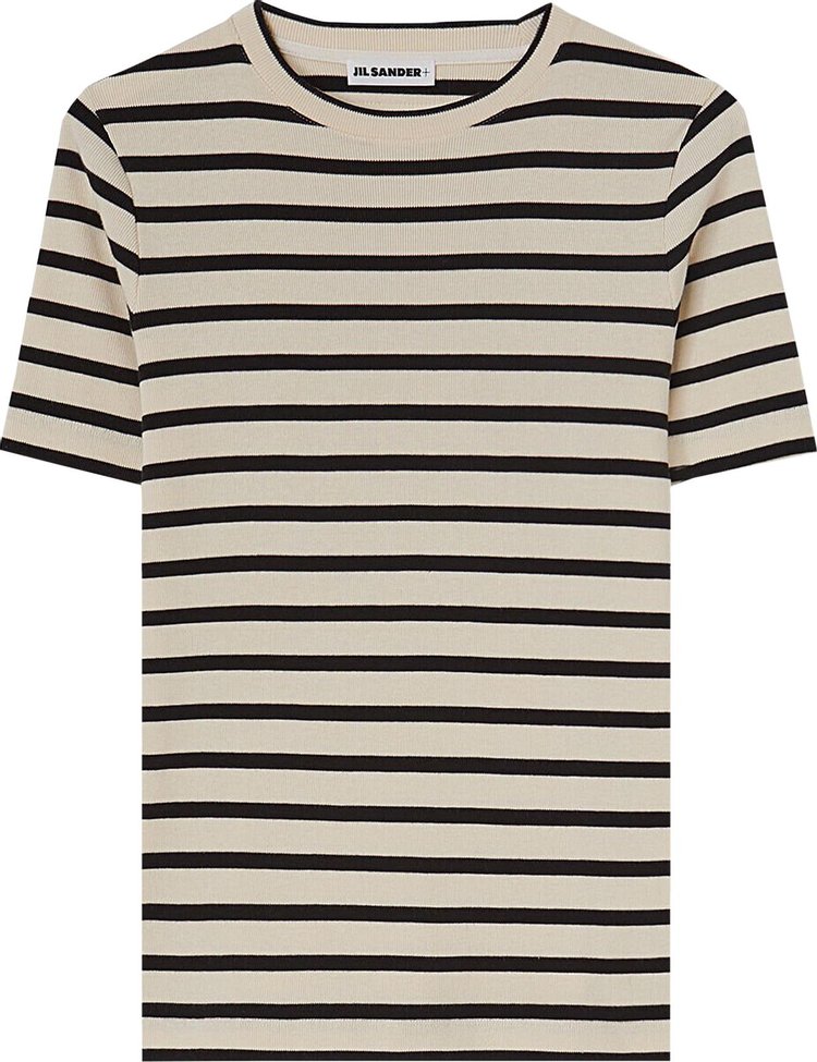 Jil Sander Stripe T-Shirt 'Beige/Black'