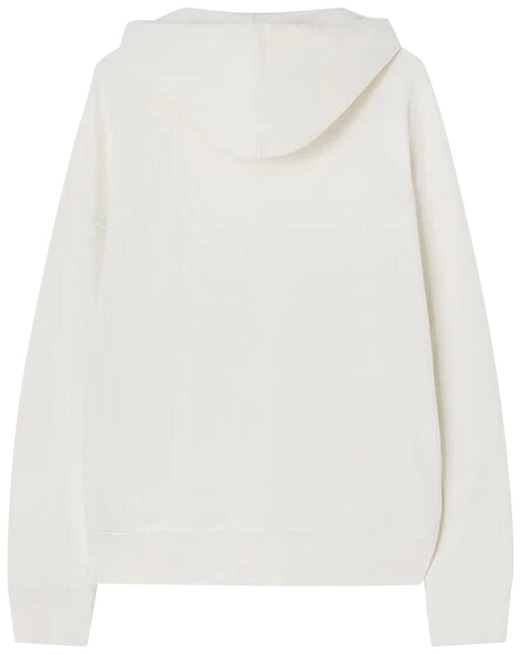 Jil Sander Printed Logo Hoodie Cream