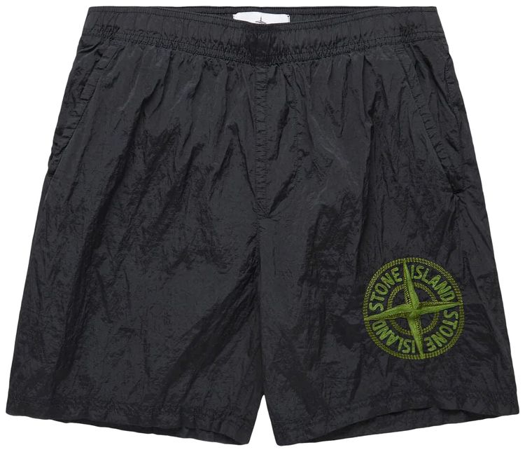 Stone Island Logo Shorts Black