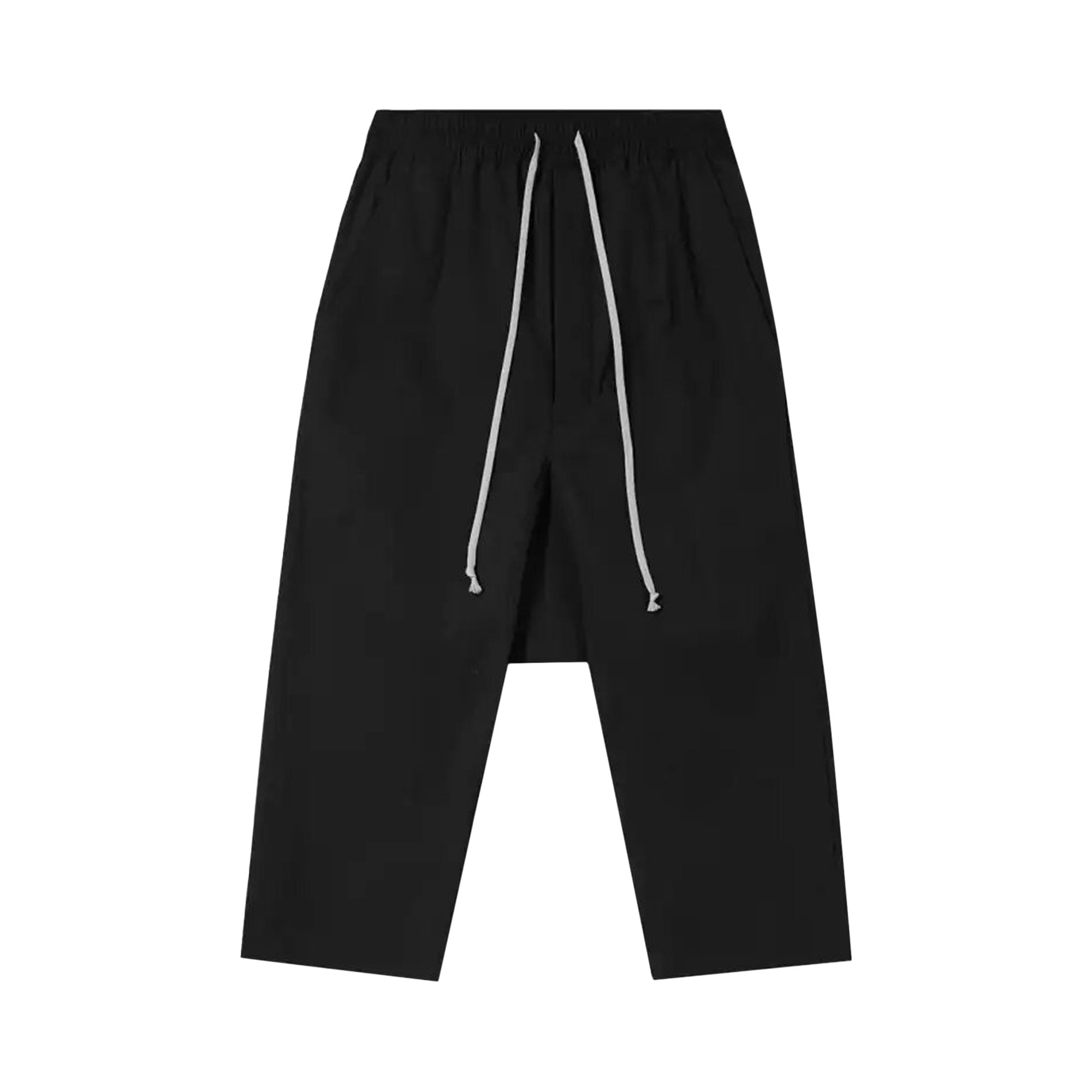 Buy Rick Owens Drawstring Cropped Pants 'Black' - RU01C4381 WL 09