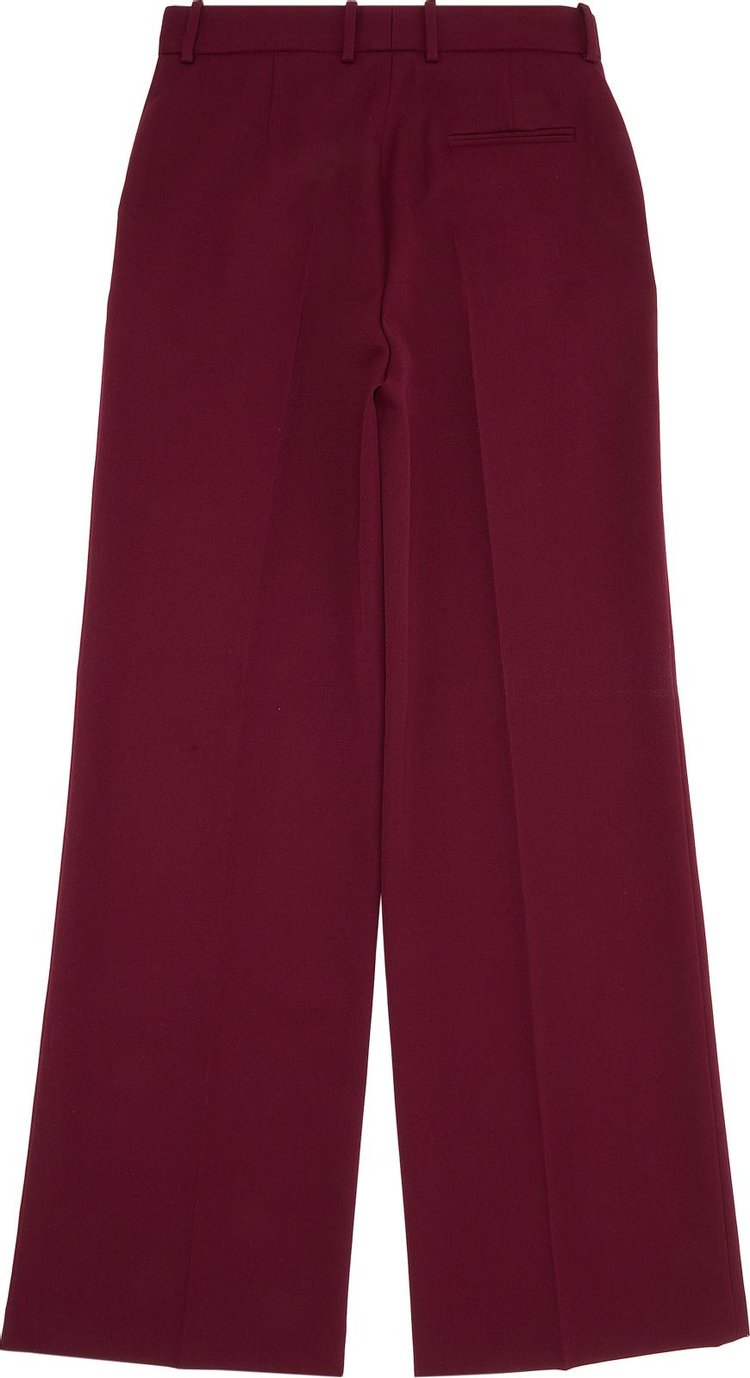 Lanvin Wide Leg Tailored Pant Burgundy