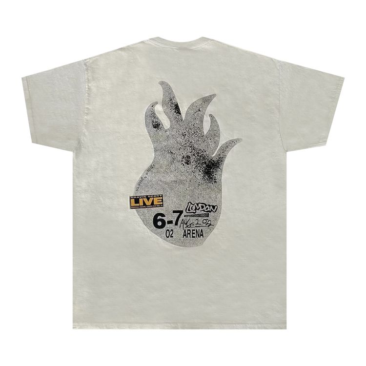 Cactus Jack by Travis Scott O2 Live Flame Head Tee Off White