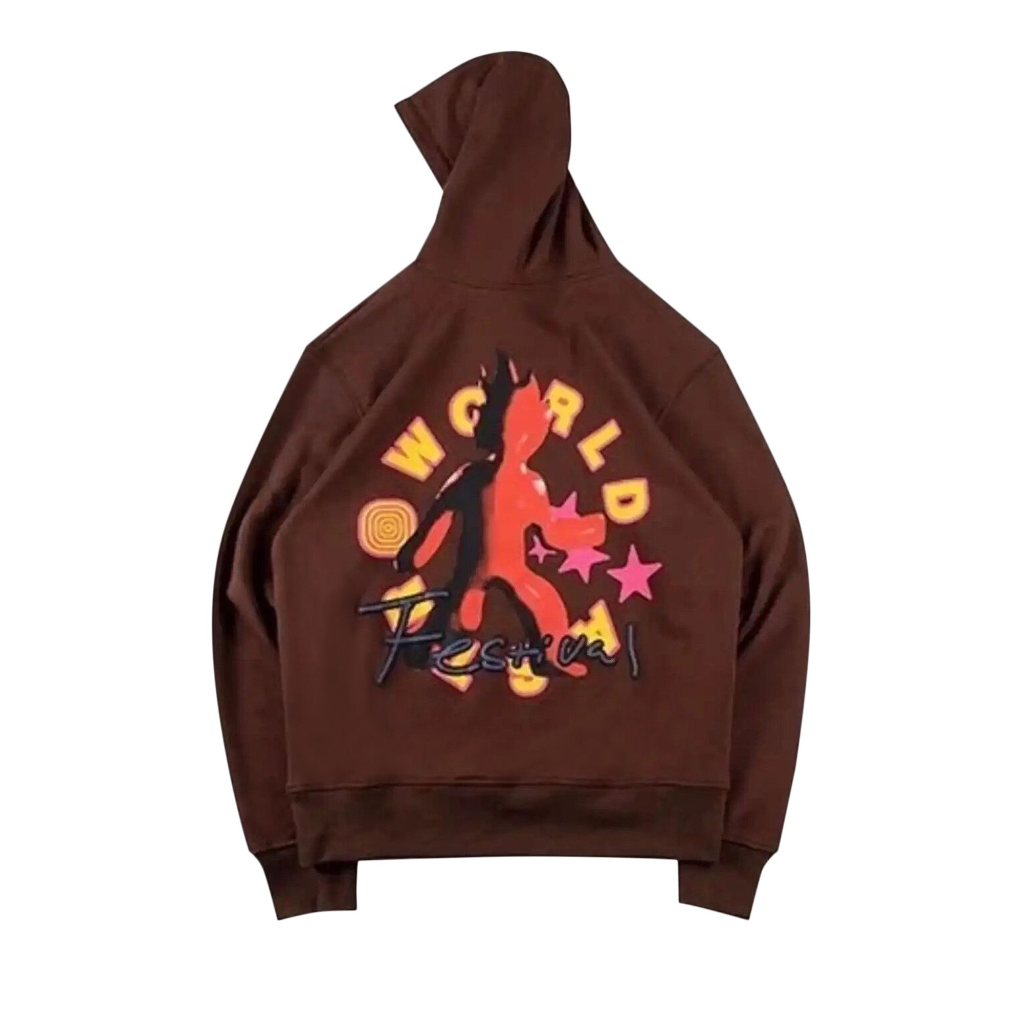 Buy Cactus Jack by Travis Scott Flame Guy Hoodie 'Brown' - 1945