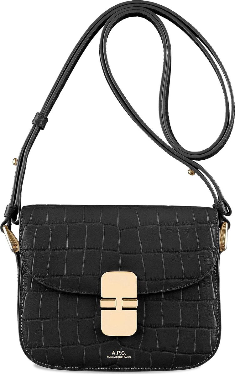 Grace Mini Hobo Bag - A.P.C. - Black - Leather