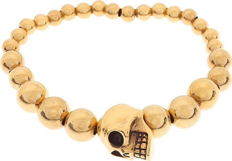 Alexander McQueen Skull Ball Bracelet 'Gold'