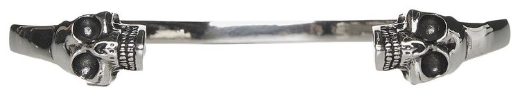 Alexander McQueen Twin Skull Bracelet Silver