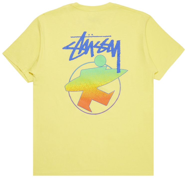 Stussy Surfman Fade Tee Yellow