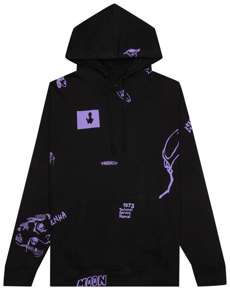KidSuper All Over Hoodie Black