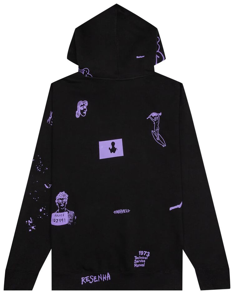 KidSuper All Over Hoodie Black