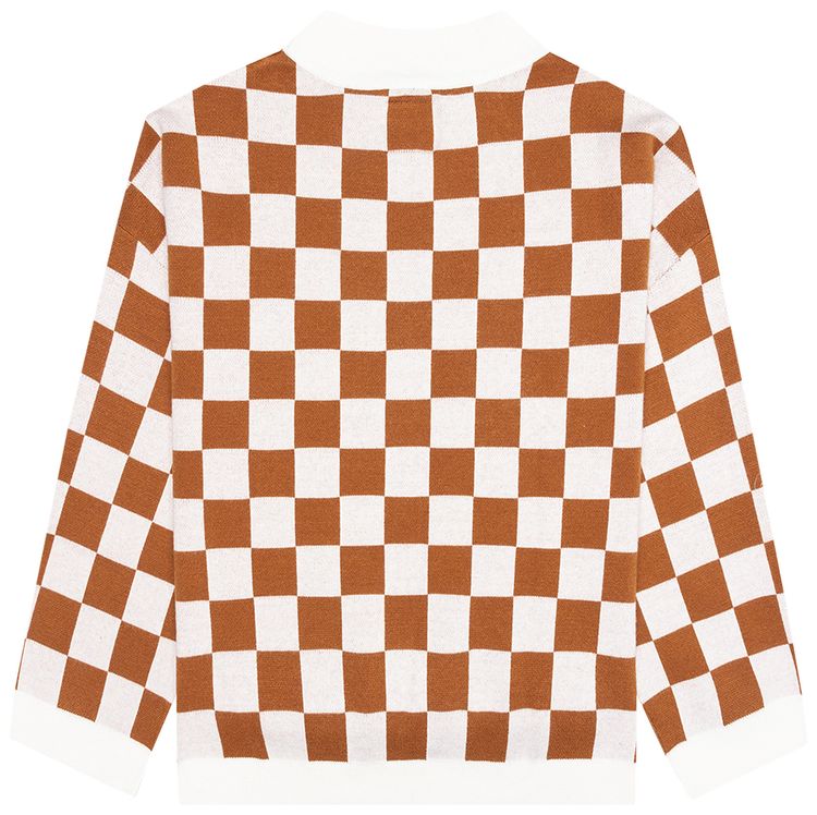 KidSuper Checkered Sweater Burnt Orange