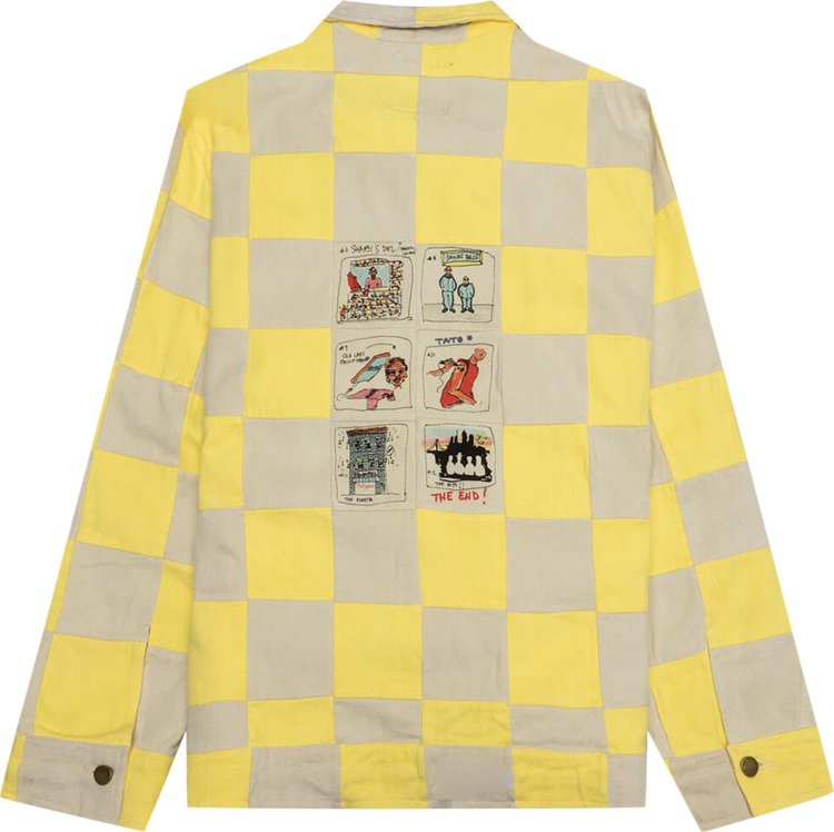 KidSuper Checkered Top Yellow