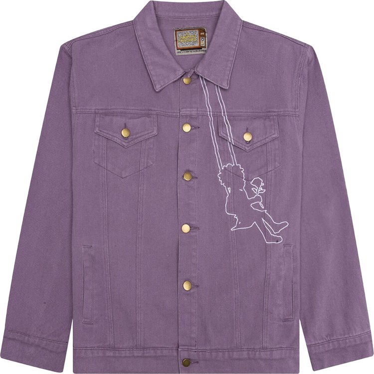 KidSuper Swingset Denim Top Jacket 'Purple'