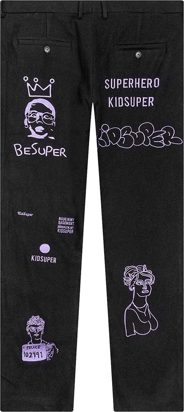 KidSuper Embroidery Suit Bottom Black