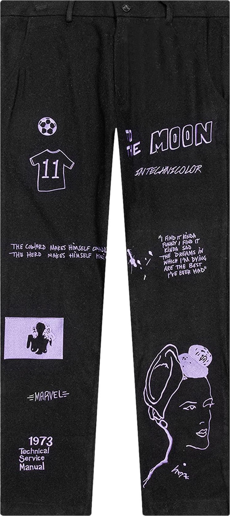 KidSuper Embroidery Suit Bottom 'Black'