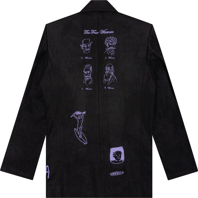 KidSuper Embroidery Suit Blazer Black