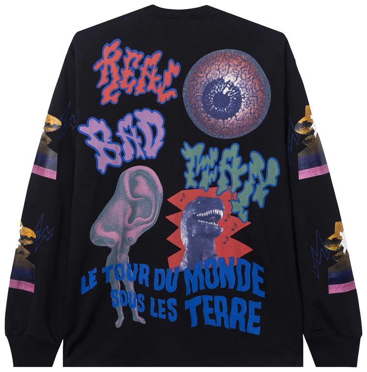 Real Bad Man Hardcore Sci Fi Long Sleeve Tee Black