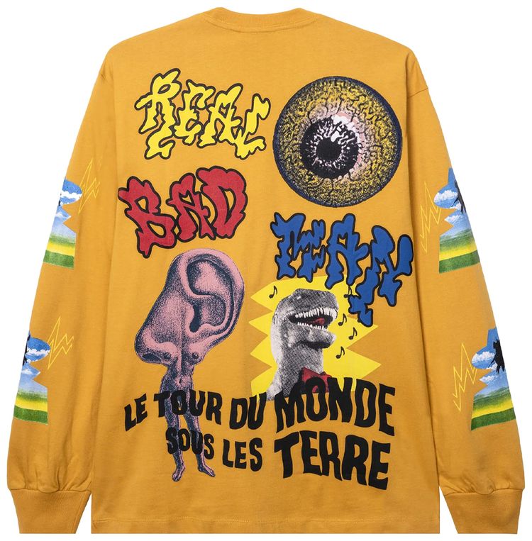 Real Bad Man Hardcore Sci Fi Long Sleeve Tee Down Brown