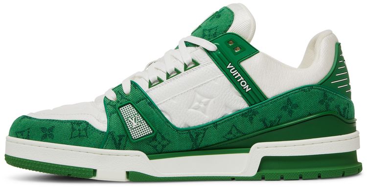Louis Vuitton Trainer Green Monogram Denim