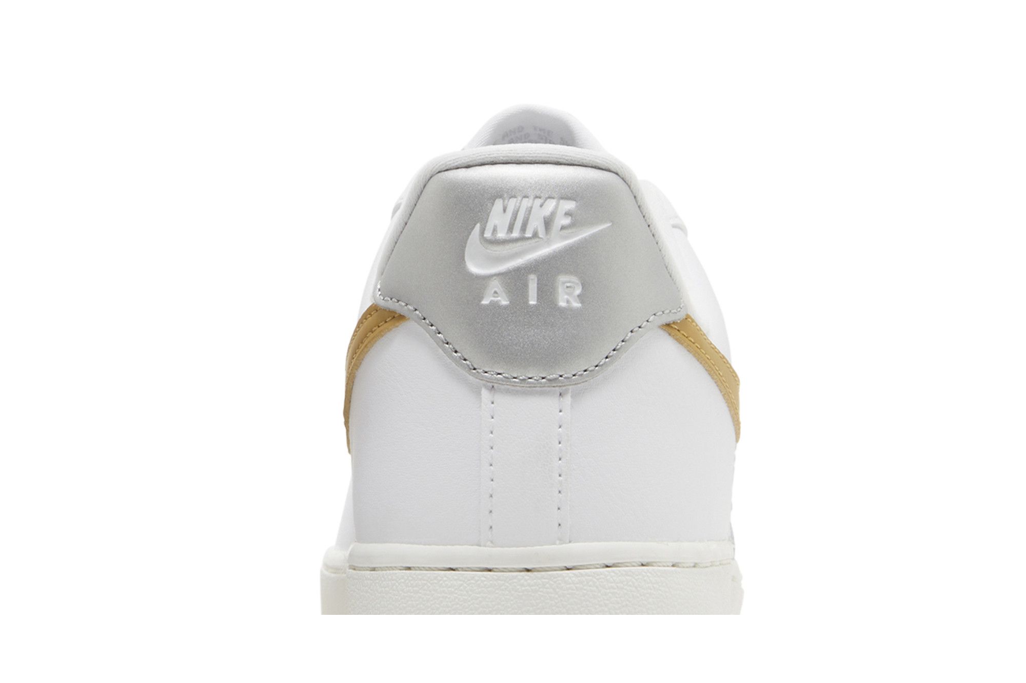 Nike air force white metallic gold deals