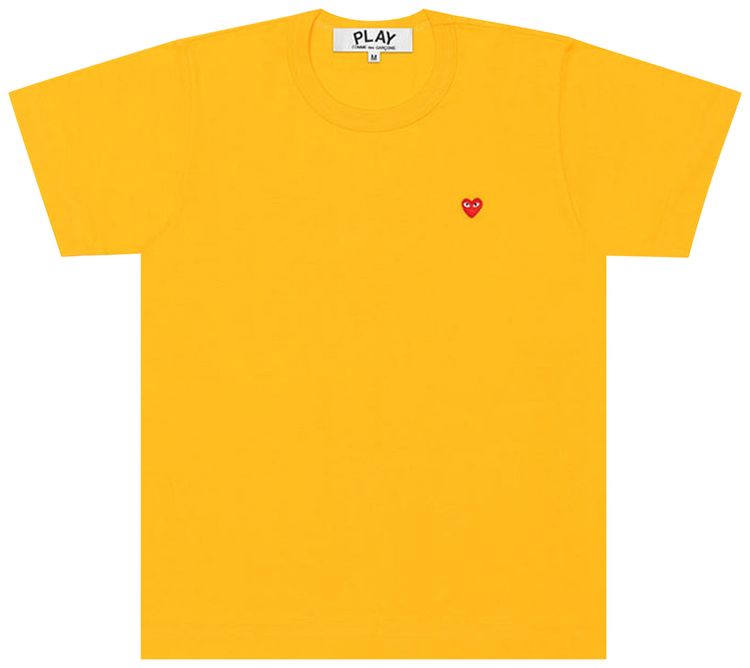 Comme des Garcons PLAY Small Heart T Shirt Yellow